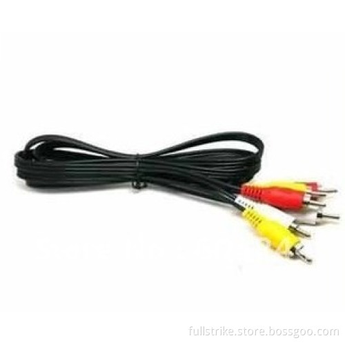 1.83m 6ft 3xrca Male to 3X RCA Male Cable Black Color 3RCA to 3RCA